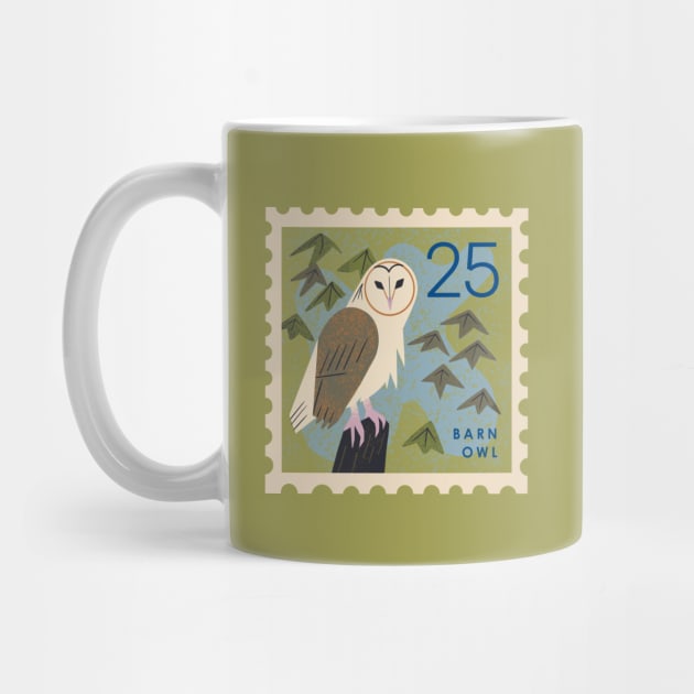 Barn Owl Postage Stamp by Renea L Thull